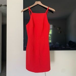 Red mini dress